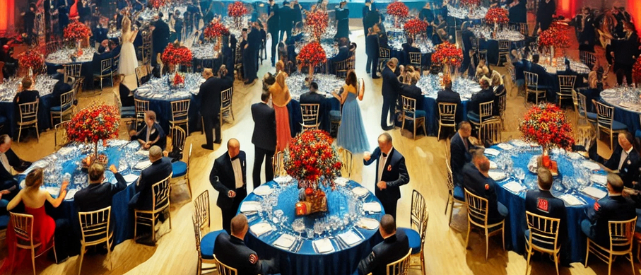 Bild enthält, Indoors, Adult, Female, Person, Woman, Hall, Fun, Male, Man, Banquet