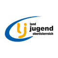 Das Logo für 'land jugend oberst' mit einem abstrakten gelben 'J' und blauem Hintergrund.