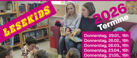 Gemeinsame Lesezeit mit Kindern ab 4 Jahren. Jeden Donnerstag. Kontakt: 0664 284 2747, petra.hauk@e. In der Bibliothek in Eggenburg, Kremser Strasse 1, 3730 Eggenburg.