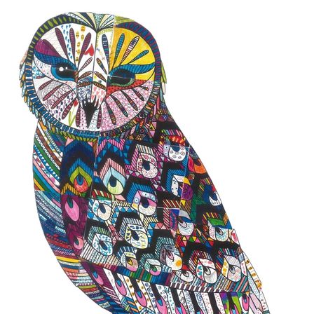 Bild enthält, Art, Doodle, Drawing, Animal, Bird, Owl