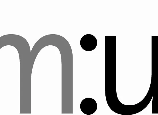 Das Bild zeigt das m.uk-Logo. Es besteht aus einem grauen Kleinbuchstaben 'm' und einem schwarzen Kleinbuchstaben 'u' mit einem Punkt darüber, die in einem bestimmten Stil angeordnet sind.
