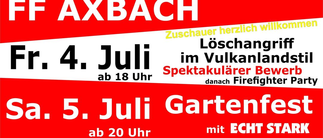 Ein rotes Plakat bewirbt eine Veranstaltung namens XBACH. Es erwähnt Juli als Gastgeber, beginnend um 18 Uhr, gefolgt von einer spektakulären Show. Ein anderer Teil des Plakats zeigt den Namen Juli, beginnend um 20 Uhr mit einem E.