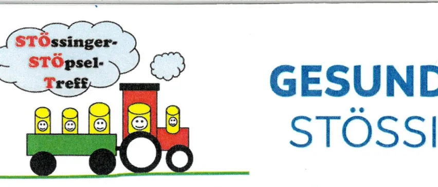 Ein Bild eines Cartoon-Zuges mit einem lächelnden Gesicht auf seiner Vorderseite, der Dampf aus seinem Schornstein ausstößt und sich auf einer Schiene bewegt. Das Wort 'GES' ist in Blau auf der rechten Seite geschrieben.