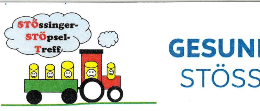 Illustration einer roten und gelben Dampflokomotive, die weißen Dampf aus dem Schornstein und der Rauchkammer ausstößt, mit einem lächelnden Gesicht an der Front. Die Buchstaben 'GES' und 'ST' befinden sich auf der rechten Seite.