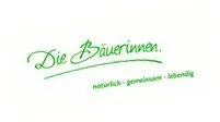 Das Logo von Die Bauererinnen, einem Unternehmen, das sich auf natürliche, gemeinschaftliche und lebendige Aspekte konzentriert, wird auf einem weißen Hintergrund angezeigt.