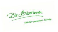 Das Logo von Die Bauererinnen, einem Unternehmen, das sich auf natürliche, gemeinschaftliche und lebendige Aspekte konzentriert, wird auf einem weißen Hintergrund angezeigt.