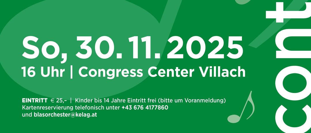 Plakat für eine Musikveranstaltung mit dem Titel 'Blaserorchester Untrastissin'. Der Dirigent ist Markus Gwenger. Das Datum ist Sonntag, 30. November 2025. Es gibt einen QR-Code für weitere Informationen.