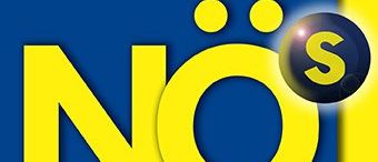 Ein blau-gelbes Logo mit dem Text 'NO Senioren' und einem schwarzen Kreis mit dem Buchstaben 'S' darin.