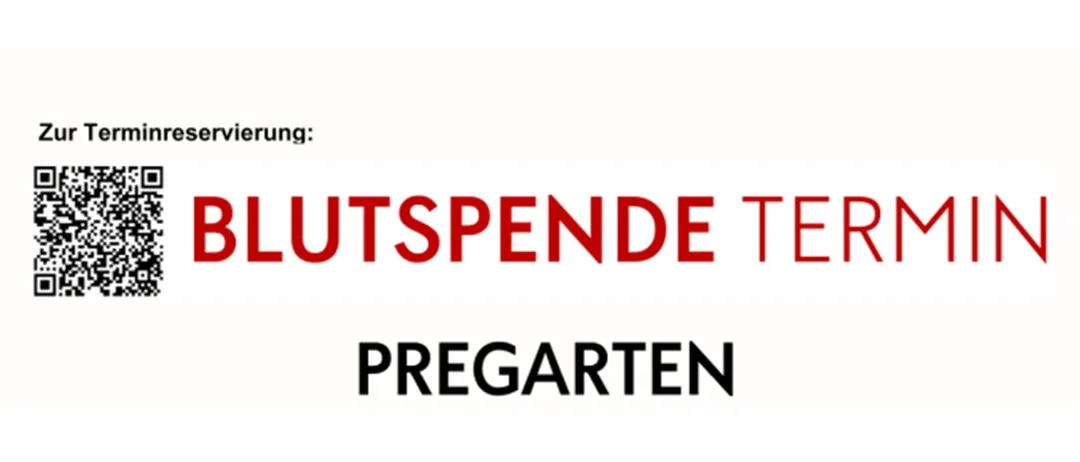 Ein weißer Hintergrund mit rotem Text, der 'IT SPENDE' und schwarzem Text, der 'PREGARTEN' lautet.