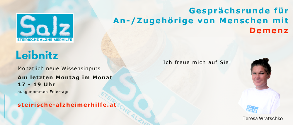 Eine Werbung für Alzheimerhilfe.at zeigt eine Frau namens Teresa. Es bietet neue Einblicke jeden Montag um 21 Uhr, außer an Feiertagen.