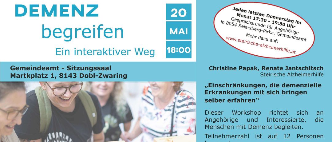 Workshop:Demenz begreifen - ein interaktiver Weg