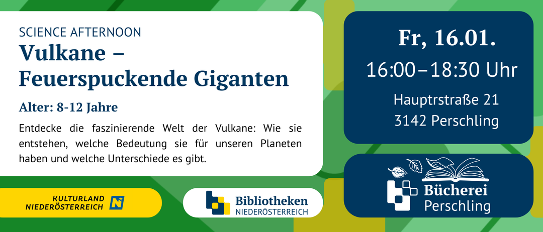 Ein Event mit dem Titel 'Spuckende Giganten' für Kinder von 2 bis 12 Jahren. Es findet am Freitag, dem 16. um 16:00-18:30 statt. Es gibt 3142 verfügbare Plätze.