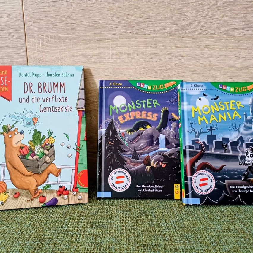 Bücher: DR. BRUMM und die verflixte Gemüsekiste, Monster Express, Monster Mania