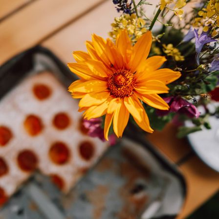 Bild enthält, Flower, Petal, Plant, Daisy, Flower Arrangement, Flower Bouquet, Anemone, Potted Plant, Sunflower, Pollen