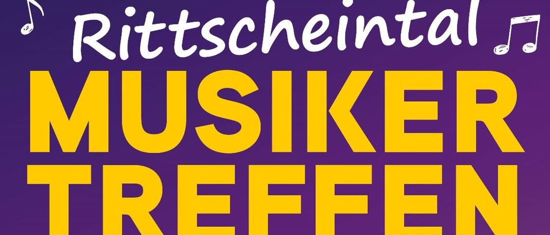Ein Plakat bewirbt 'Musiker Treffen' Musiktreffen am Samstag, 14. Juni, und Sonntag, 15. Juni 2025, beginnend um 17:00 Uhr und 11:00 Uhr.