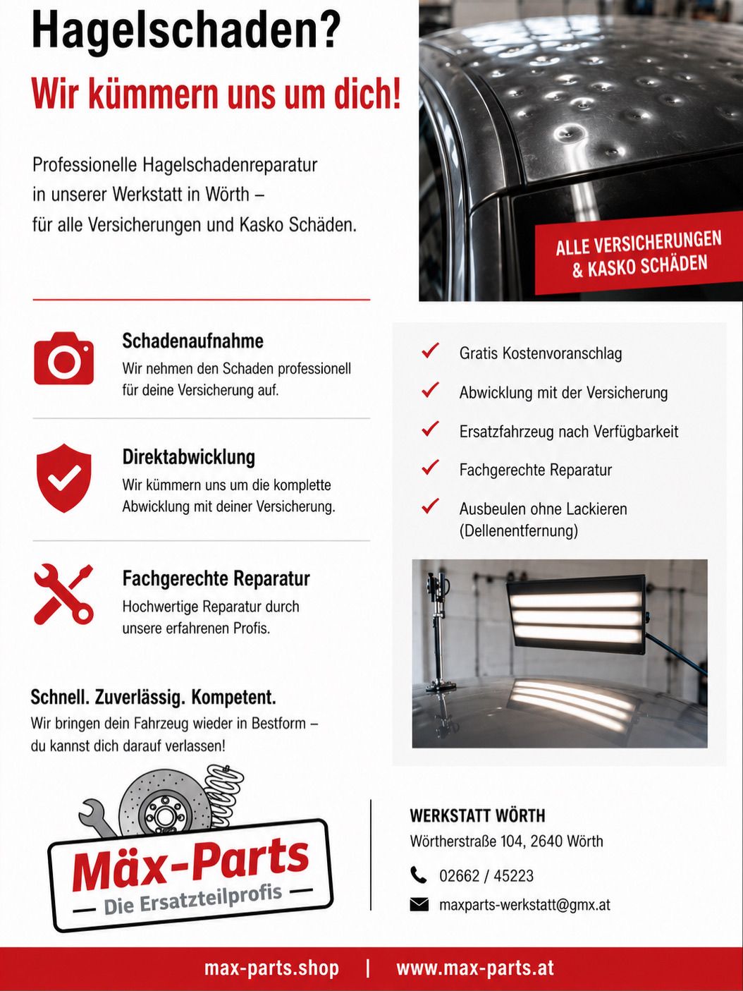Hagelschäden reparieren