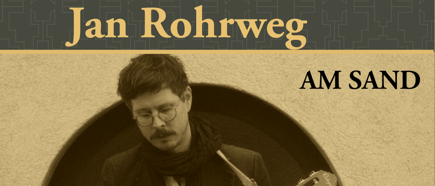 Ein Plakat kündigt ein Konzert von Jan Rohrweg und Leonie Maria Grossl am 11.10.2025 um 19:00 an. Es zeigt einen Mann, der Gitarre spielt, und eine Frau, die Geige spielt. Der Text ist auf Deutsch.