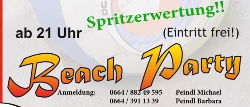Plakat für ein Beachvolleyball-Turnier. Datum: 1. August. Beginn: 13:00 Uhr. Anmeldung frei. Kontakt per E-Mail oder Instagram. Veranstaltet von Freizeitclub-BW.