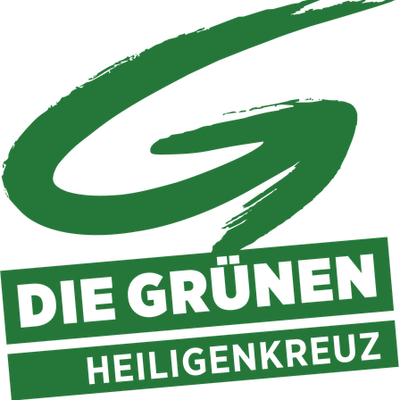 Grünes Logo mit einer geschwungenen 'S' und den Worten 'Die Grünen Heiligenkreuz'.
