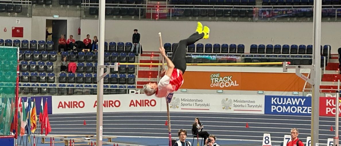 Walter Kiem beim Stabhochsprung