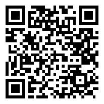Schwarz-weißer QR-Code auf weißem Hintergrund. Das Muster ist symmetrisch.