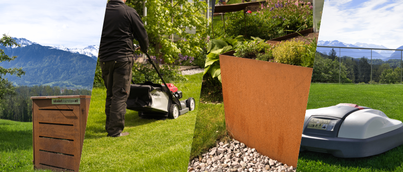 Grass, Lawn, Plant, Adult, Male, Man, Person, Device, Lawn Mower, Mailbox