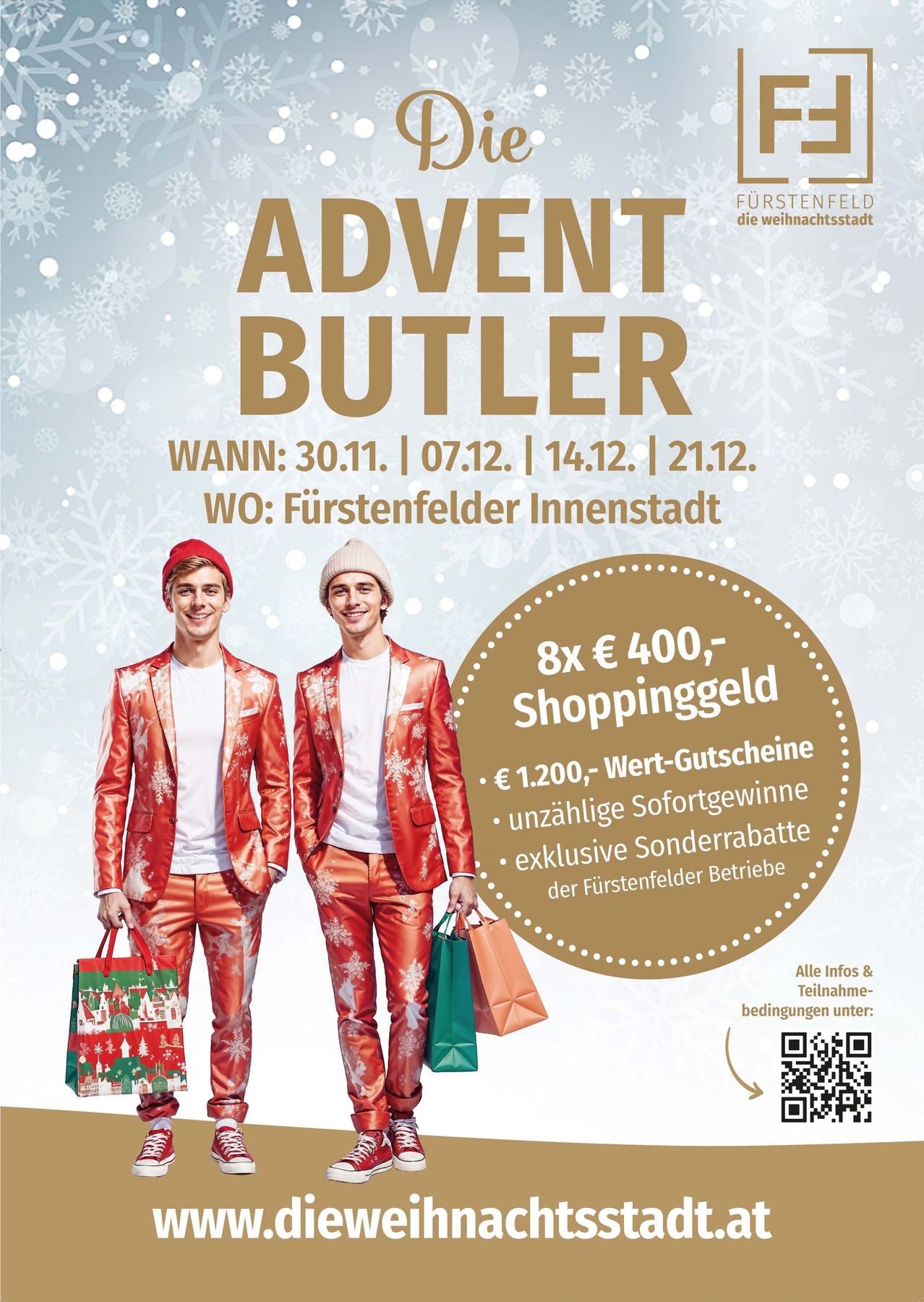 Bild enthält, Advertisement, Poster, Coat, Adult, Male, Man, Person, Bag, Handbag, QR Code