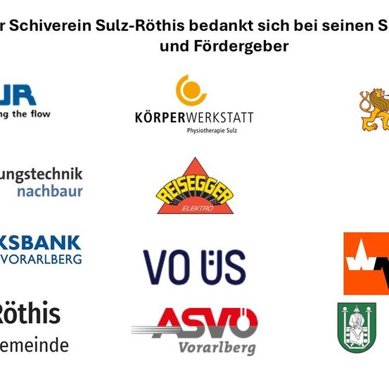 Ein Bild zeigt Logos verschiedener Unternehmen und Organisationen, darunter Korperwerkstatt, VO US und Rotis. Die Logos sind in einem Rasterformat angeordnet, mit begleitendem Text auf Deutsch.