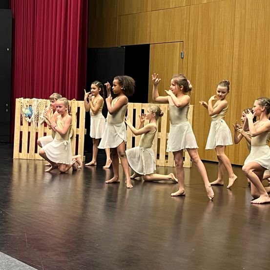 Dancing, Person, Adult, Female, Woman, Child, Girl, Stage, Group Performance, Shorts