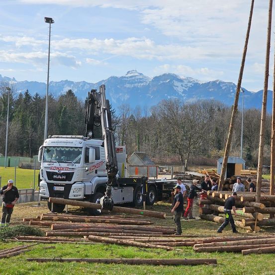 Bild enthält, Person, Wood, Machine, Wheel, Transportation, Truck, Vehicle