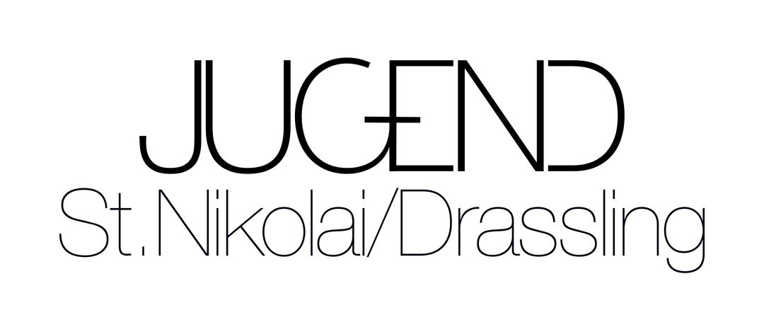 Das Wort Jugend ist in einer stilisierten, fetten Schrift geschrieben. Darunter sind die Namen Nikolai und Drass in einer kleineren, kursiven Schrift angezeigt.