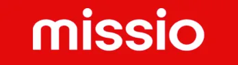Das Wort 'Mission' ist in fetter weißer Schrift auf einem einheitlichen roten Hintergrund dargestellt, mit einer modernen und klaren Schrift.