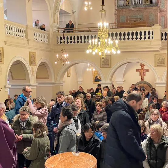 Adult, Female, Person, Woman, Indoors, People, Male, Man, Building, Prayer