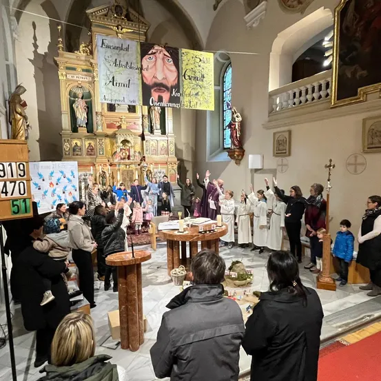 Adult, Female, Person, Woman, Building, Prayer, Male, Man, Indoors, Chapel