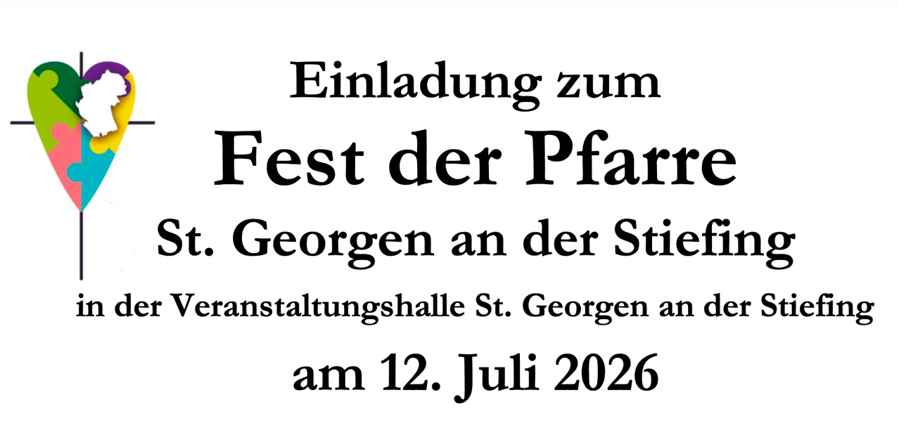 Invitation to the Festival of St. George at the St. George Event Hall on July 12, 2026.