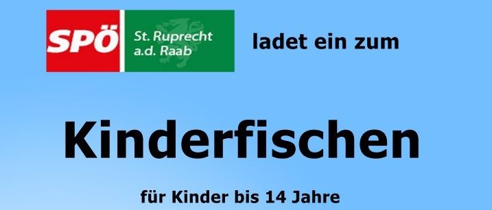 Kinderfischen für Kinder bis 14 Jahre am Samstag, 09.08.2025 am Watzl-Teich. Treffpunkt 10 Uhr. Fischen von 10:30 bis 12:30 Uhr, Pause bis 13:30 Uhr, dann Fischen bis 15:30 Uhr. Schließung um 16 Uhr. Kartenpreis 12 € inkl. Getränk und Essen.