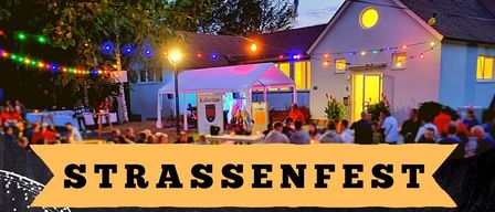 Straßenfest am 8. August 2026 in St. Lorenzen am Wechsel ab 18 Uhr. Musik, Essen und ein lokaler Markt.