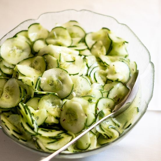 Bild enthält, Cucumber, Food, Plant, Produce, Vegetable, Plate