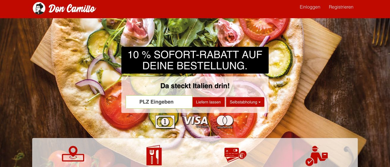 Bild enthält, Advertisement, Poster, Cutlery, Fork, Person, Food, Pizza, Business Card, Paper, Text