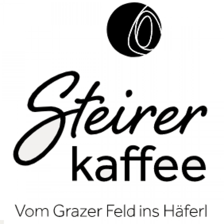 Das Logo für Steirer Kaffee, eine Kaffeemarke, ist auf weißem Hintergrund abgebildet.