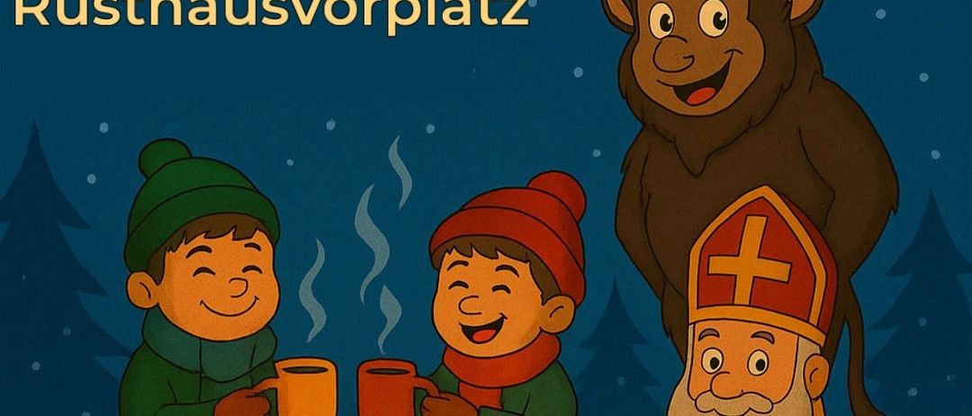 Das Bild zeigt drei Kinder in Winterkleidung bei einem Feuer. Das Datum 29.11.2025 und die Zeit 18:00 sind auf dem Bild geschrieben.