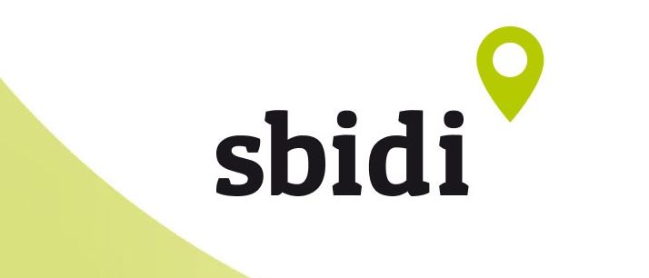 Das sbid-Logo mit einem Standortmarker und dem Text 'Glasfaser-Ausbau', was Glasfaserausbau bedeutet.