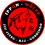Das Logo zeigt einen heulenden Wolf mit japanischen Zeichen. Es repräsentiert 'Ippon-Wolfe Jiu-Jitsu - BJJ - GoshinDo'. Das Design ist kreisförmig mit roten und schwarzen Farben.