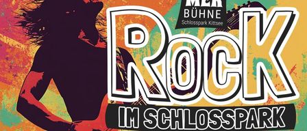 Plakat für ein Rock-Event im Schlosspark mit Georg Neumann, Andy Baum, Benny King und Chrissi Weiss mit einer All-Star Band.