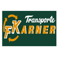 Das FKARNER-Logo mit dem Namen FKARNER in gelben und orangefarbenen Buchstaben. Das Wort Transport ist in Weiß in der Mitte geschrieben. Das Logo befindet sich auf einem grünen Hintergrund.