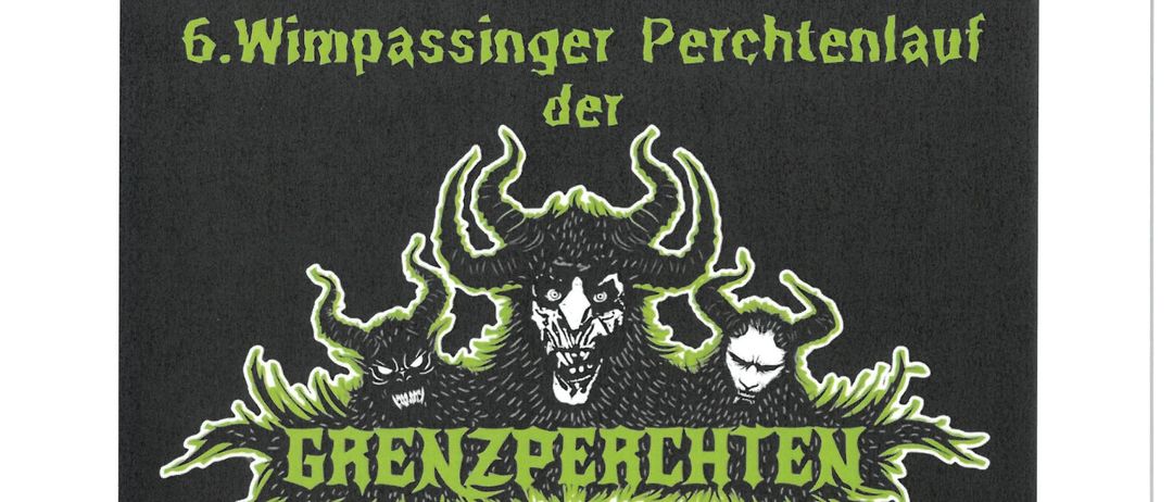 Poster for the Grenzperchten Wimpassing event on November 15, 2025. Starts at 16:00. Food and drinks provided. Location: Heuriger Blumel, Feldgasse 15, 2485 Wimpassing.