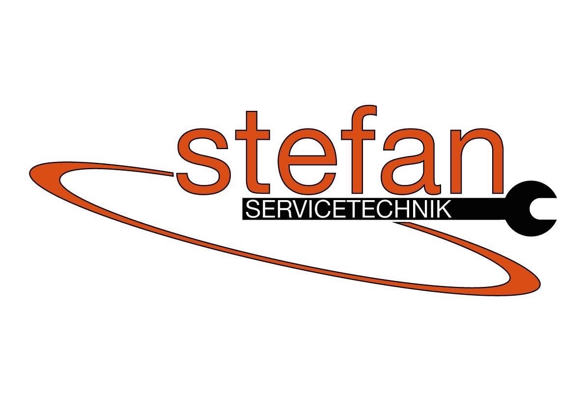 Das Logo von Stefan ServiceTechnik, mit dem Namen in fetten orangefarbenen Buchstaben auf weißem Hintergrund.