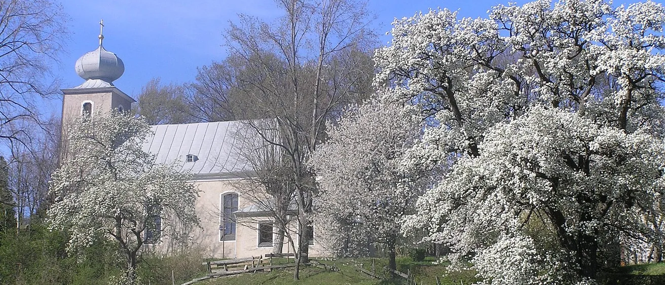 Building, Monastery, Grass, Spire, Tree, Vegetation, Flower, Outdoors, Lawn, Nature
