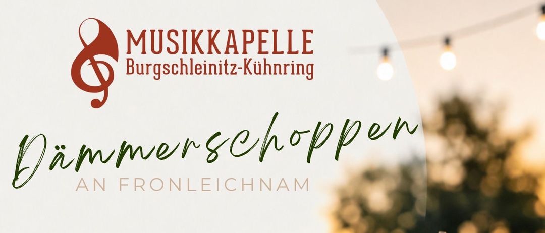 Dinnershop am Fronleimnam. 4. Juni 2026, ab 16 Uhr. Ort: Burgschleinitz. Jugendmusikkapelle Pernegg. Cocktails, Weinlounge und Schnitzel.