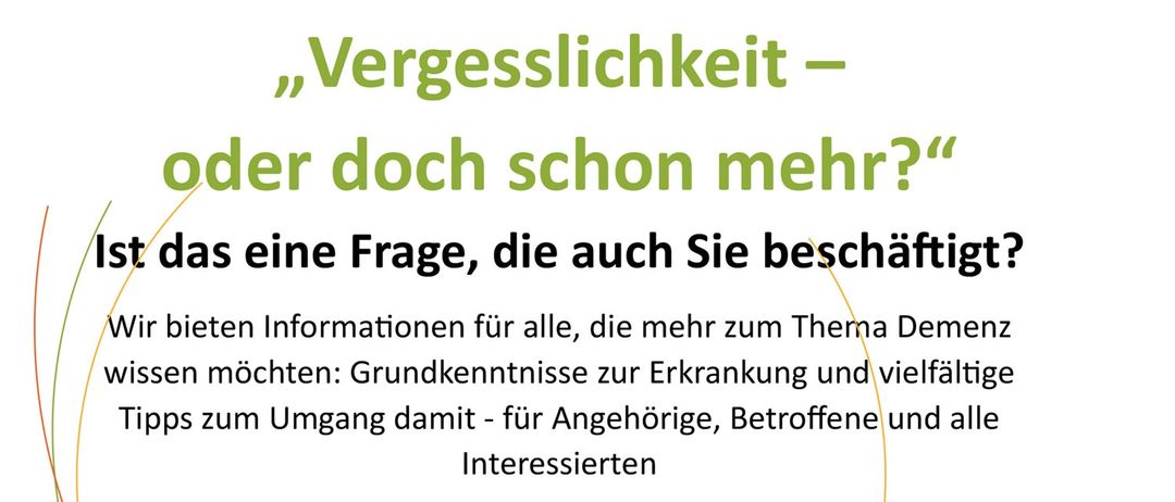 Eine Einladung zum Info-Abend über Vergesslichkeit, mit Grundlagen und Tipps zum Umgang. Datum: 15. April 2026, 18.00 Uhr. Ort: Marktgemeinde Kaindorf. Kostenfrei und ohne Anmeldung.